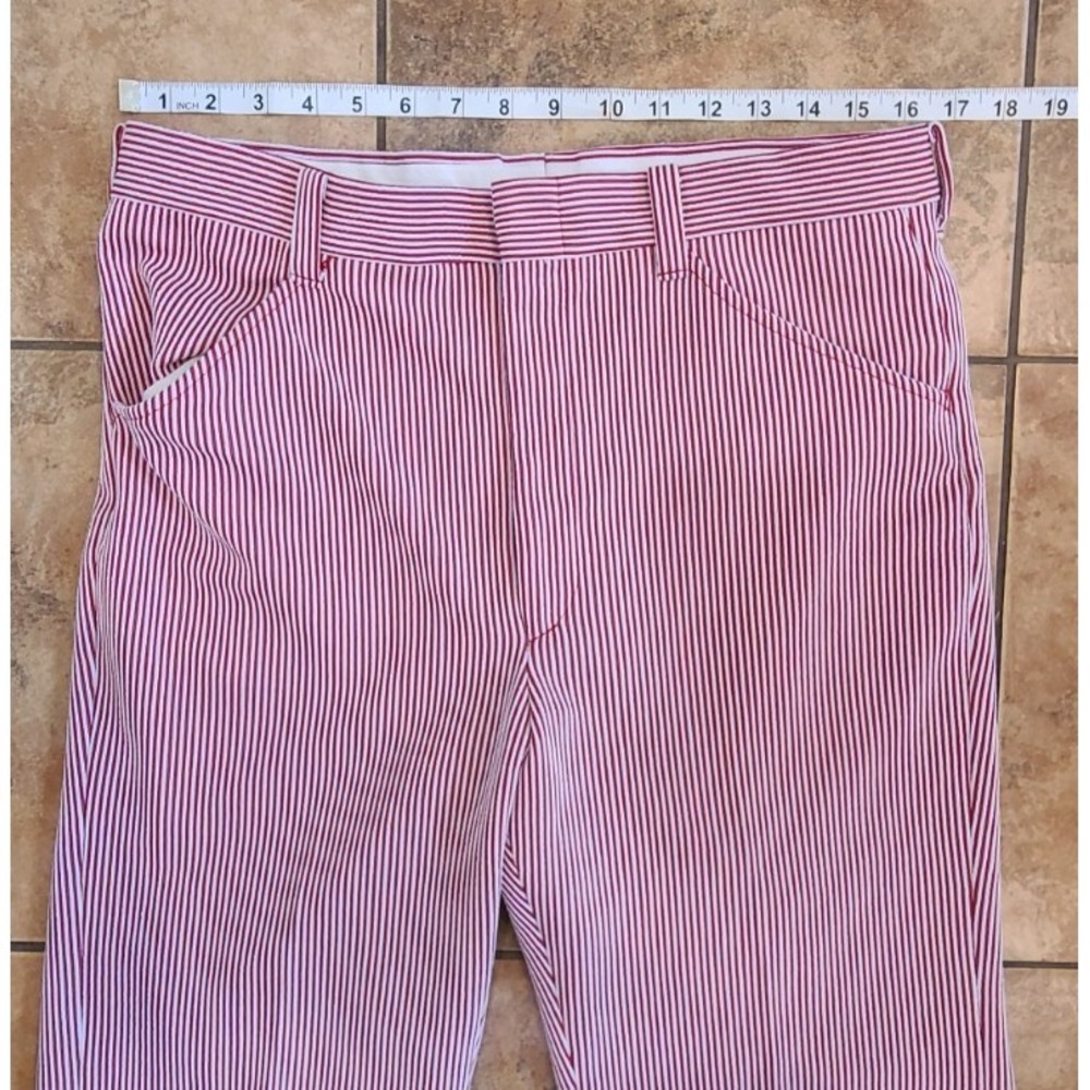 Kings Road Sears Men's Vintage 32 Red stripe Retro‎ 70s Leisure Casual Hippie